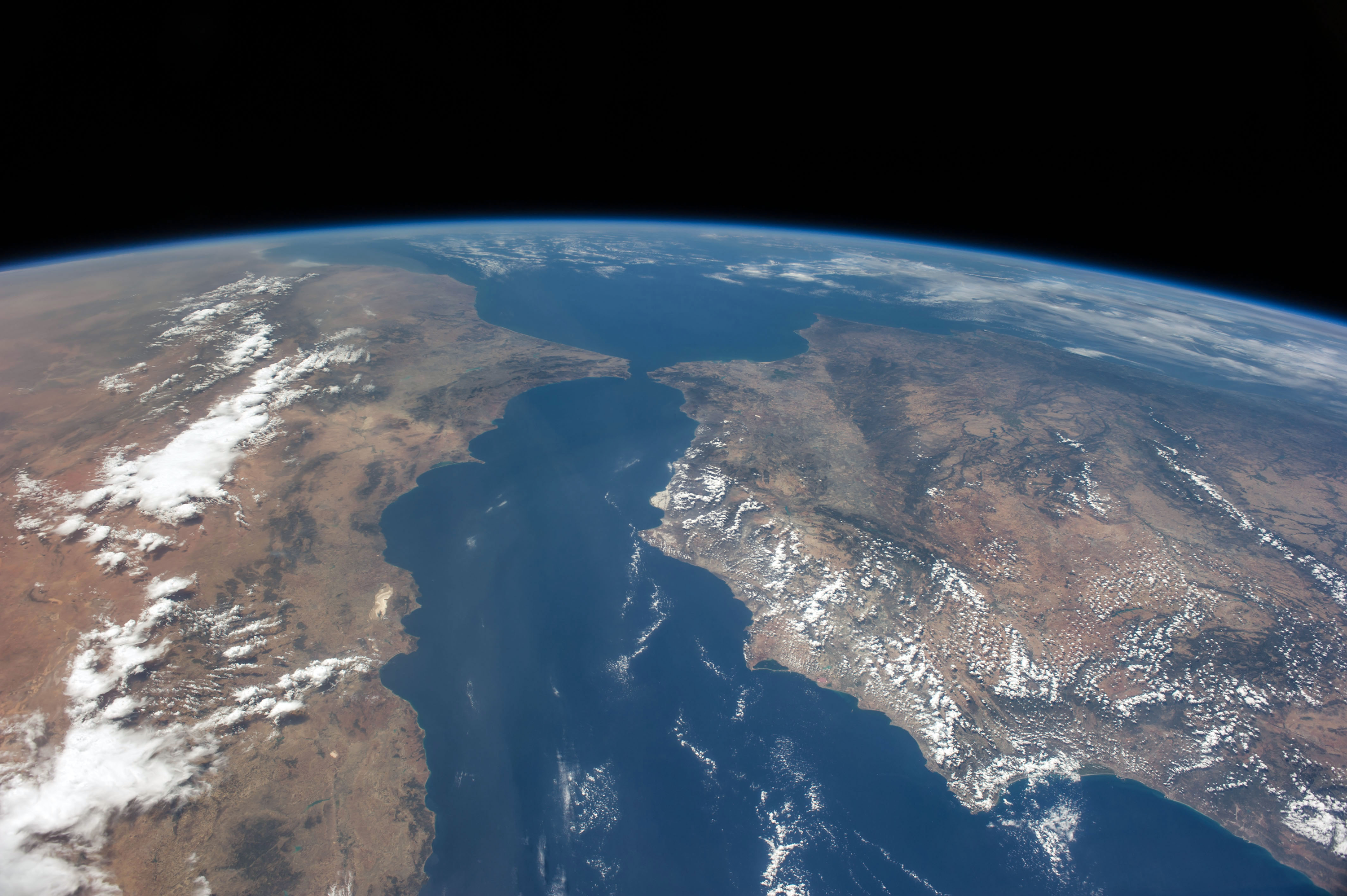 The three nations from the space